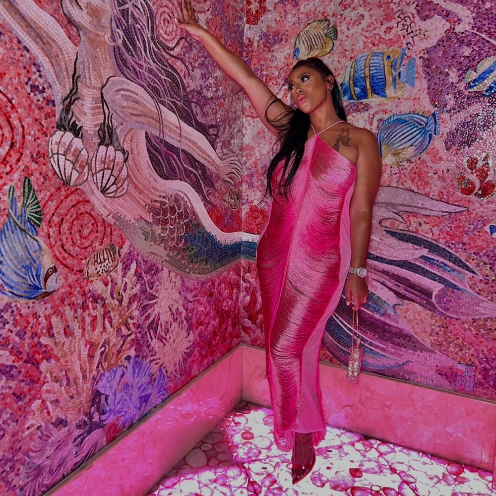 COPY - Fringe Pink Dress 🪝